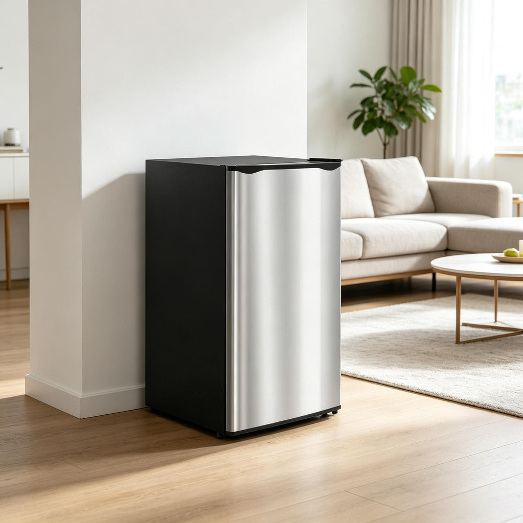 Upright Refrigerator,Compact Single-Door Mini Fridge,Modern Compact Fridge,for Dorms, Offices or Small Kitchens