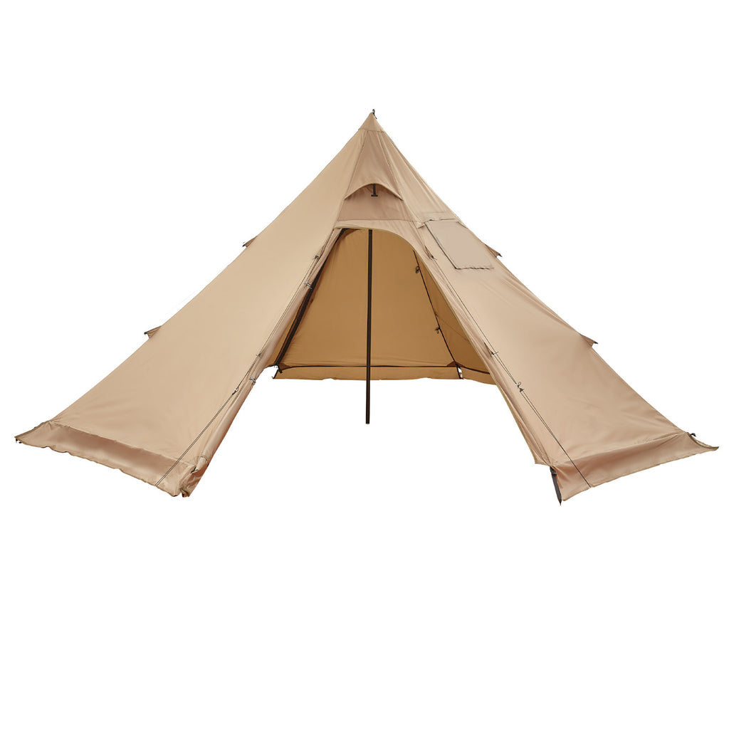Hot Tent for 4 Persons, Portable Winter Tipi Tent with Stove Jack, Waterproof Canvas Camping Tents, Lightweight 4 Season Shelter Tents for Hiking Fishing Backpacking, M Size