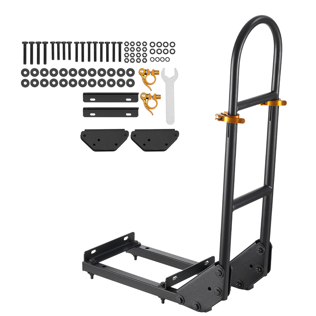 Golf Cart Rear Seat Grab Bar for Most Golf Carts with Metal Footplates Black