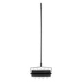 Rolling Lawn Aerator, 18-inch Heavy-Duty Manual Rolling Aerator Lawn with Detachable Handle and 27 Iron Spikes, Rolling Lawn Aeration Tool for Garden Patio Yard Compacted Soils and Lawns, Black