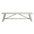 Sonoma Dining Bench Rustic Style Solid Wood White Wash Finish 66x17x18 inches