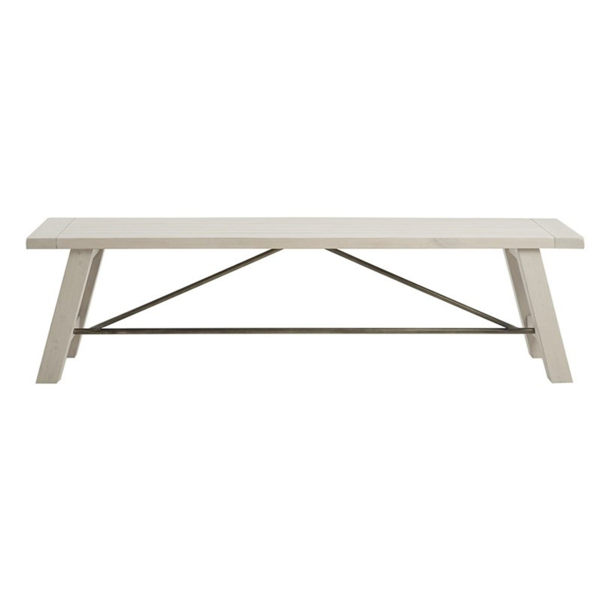 Sonoma Dining Bench Rustic Style Solid Wood White Wash Finish 66x17x18 inches