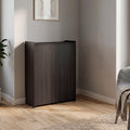 Leslie Retractable Desk with Built-in Storage Shelves, Space Saving Computer Writing Table