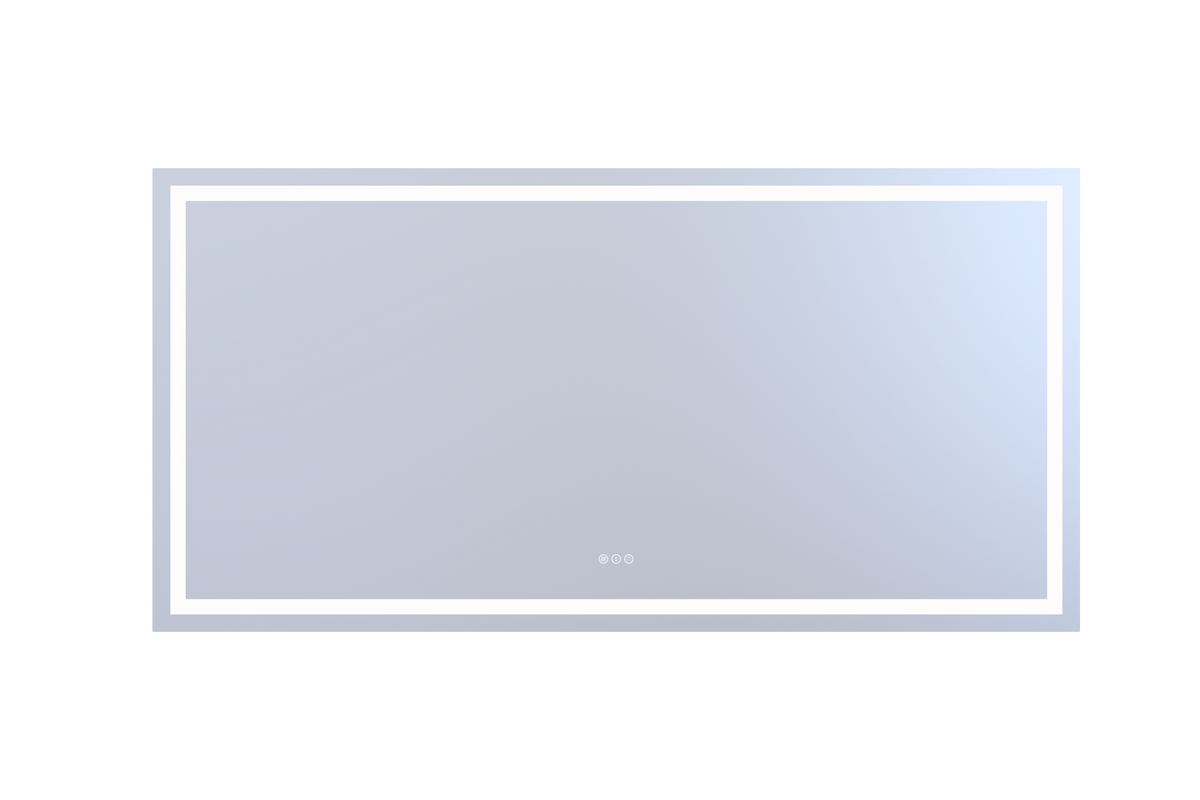 72*36 Inch LED bathroom mirror, corrosion-resistant, three-color dimmable, backlit mirror with one-touch demist function