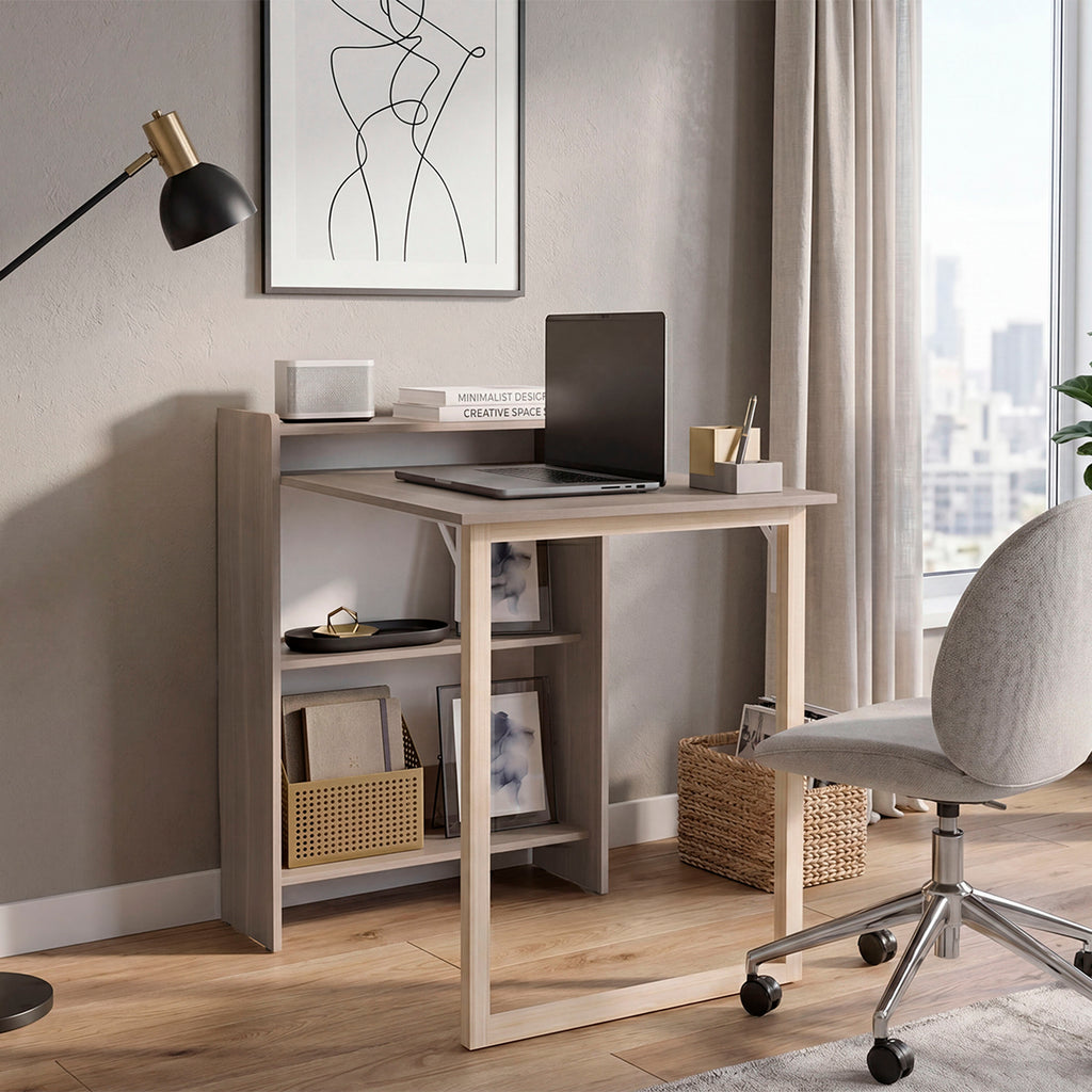 Denver Foldable Desk for Small Spaces, Compact Retractable Workstation