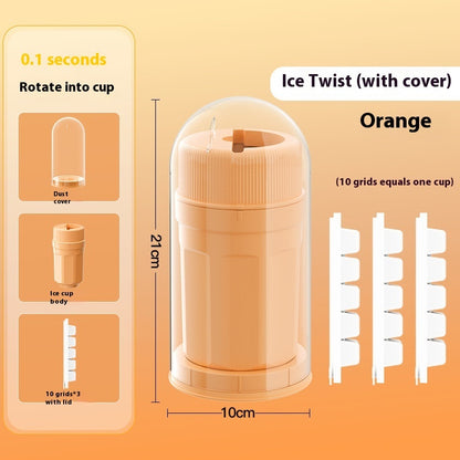 Twisting Ice Cup Rotating Release Ice Cube Trays Rotation With Cover Ice Block Mold For Freezer Home Refrigerator Storage