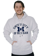 Blue 84 Mens Michigan Wolverines Hoodie Heavyweight Grey Grey Large