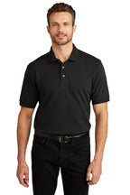 Port Authority Heavyweight Cotton Pique Polo Black XX-Large