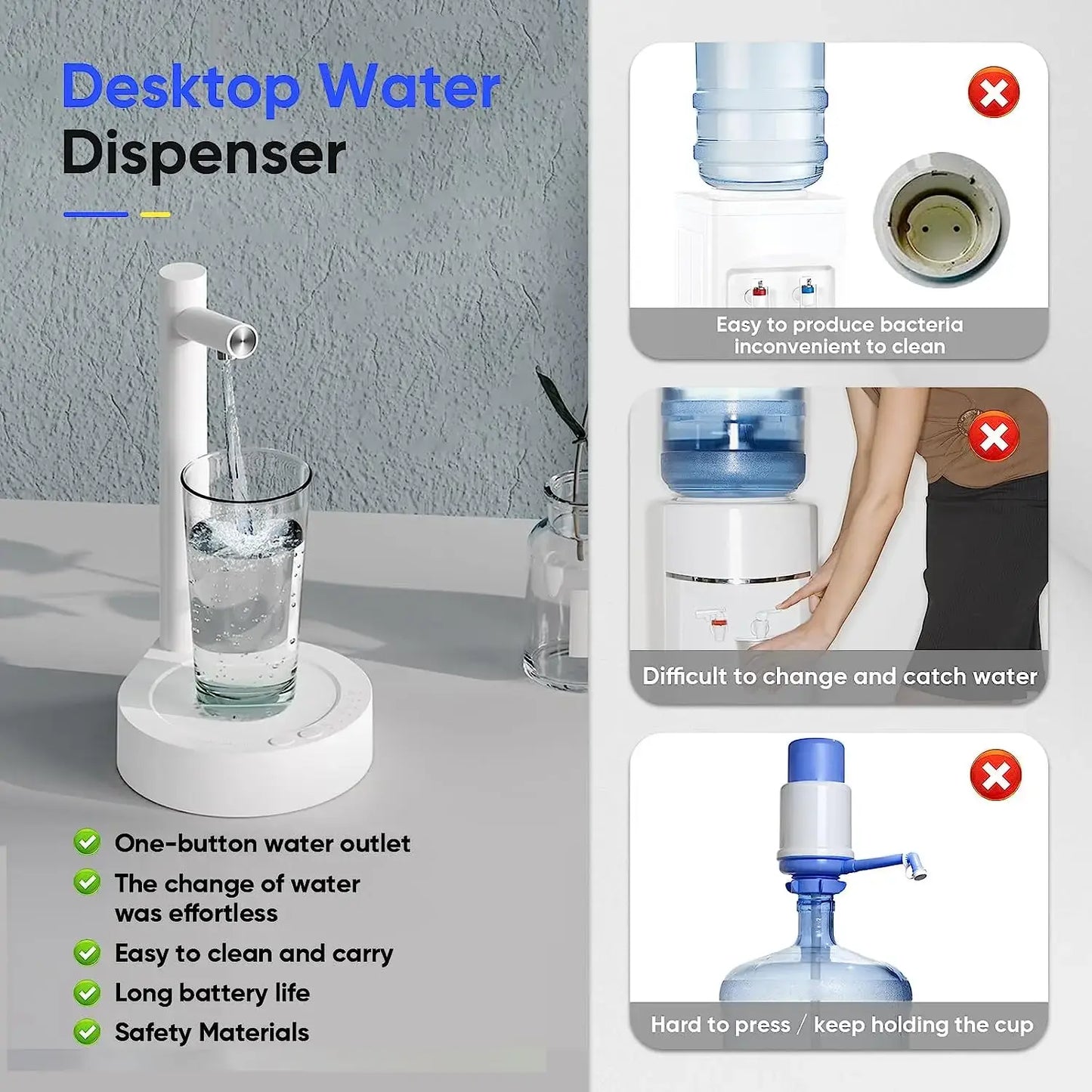 Desktop Water Bottle Dispenser Automatic Smart Electric