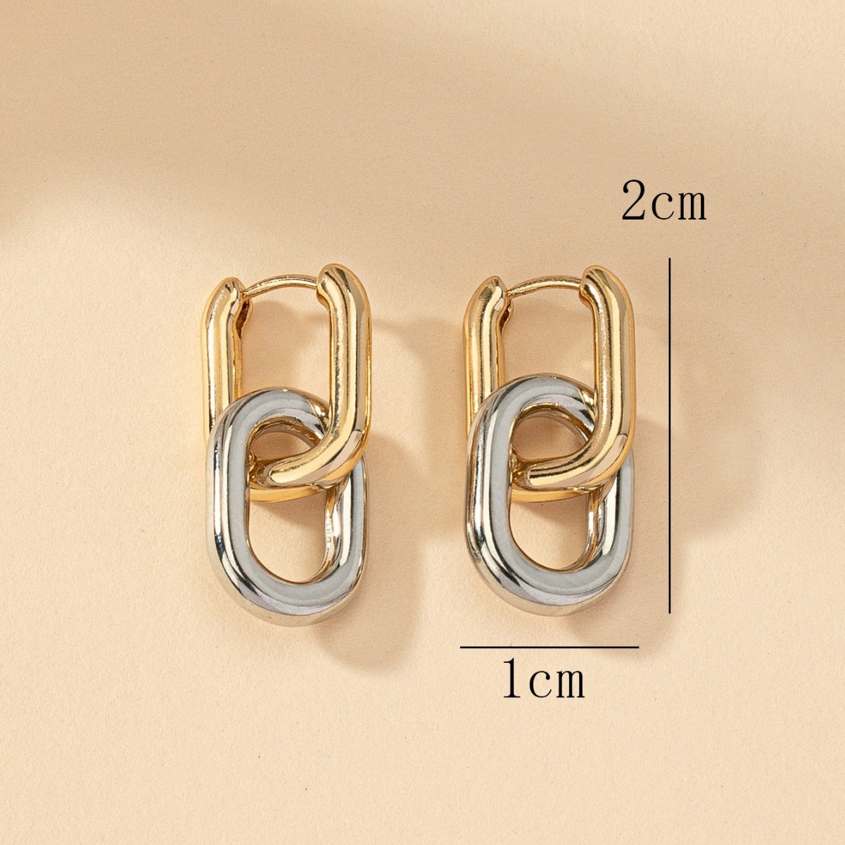 Metal Graceful Earrings Lantern Ring Two-way Earrings