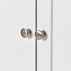 Rolling Mobile Kitchen Island with Solid Wood Top and Locking Wheels,52.7 Inch Width,Storage Cabinet and Drop Leaf Breakfast Bar,Spice Rack, Towel Rack & Drawer (White) - Eloy Royal