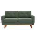 65-inch t Two-Seater Sofa in with Breathable Nubby Upholstery and Solid Wood Legs