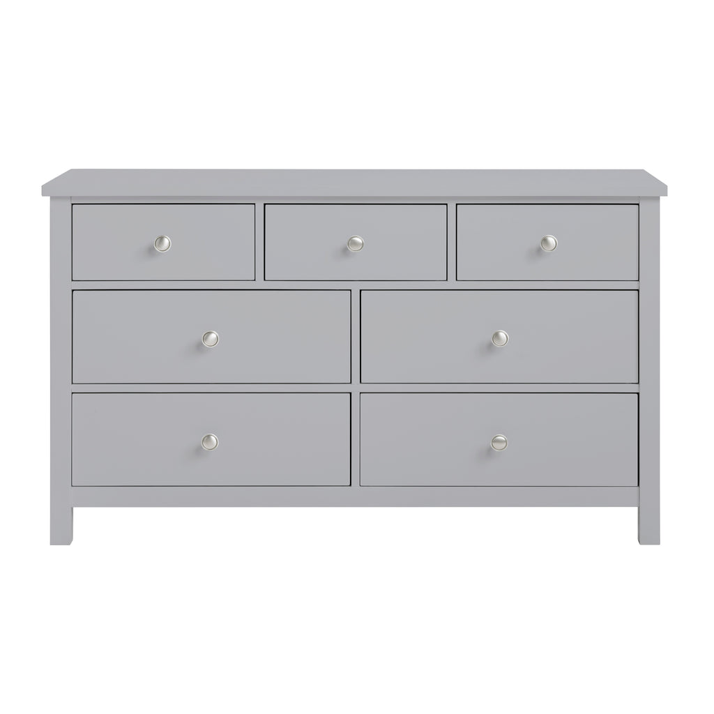 Dresser 7-Drawer Youth Engineered Wood Contemporary Gray