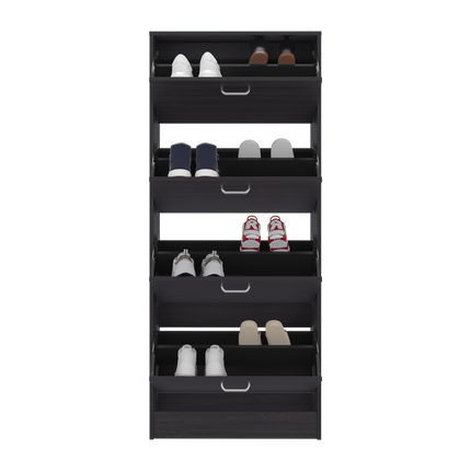 Inola 4 Door Shoe Rack Cabinet for Entryway and Home Storage, Space-Saving Shoe Organizer with Enclosed Design, Modern Style for Hallway or Bedroom Use