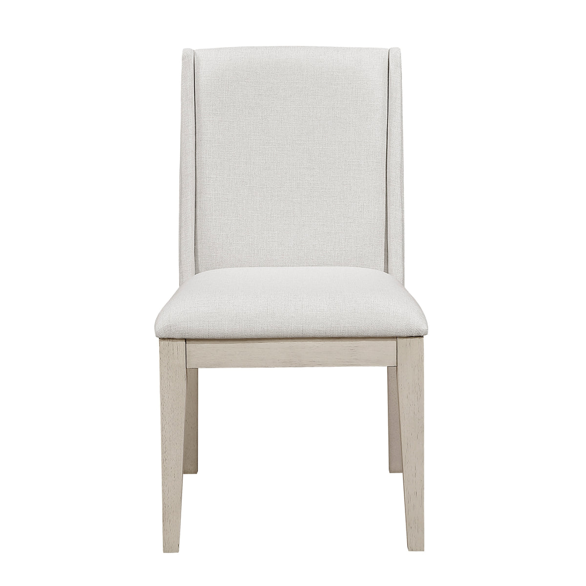 Side Chairs Dining Room Wood Veneer Farmhouse Set of 8 Ivory
