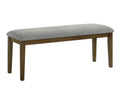 1pc Contemporary Padded Seating Bench Upholstered Seat Rich Wood Warm Finish Brown Finish Dining Room Wooden Furniture