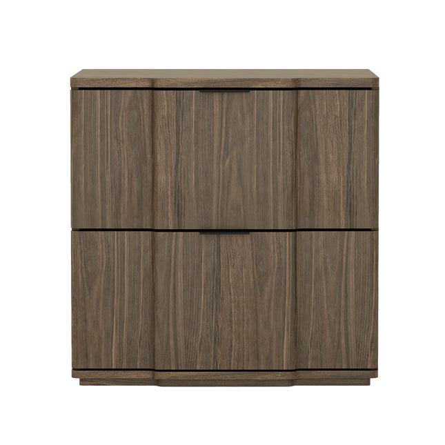 Nightstand in Walnut and Black