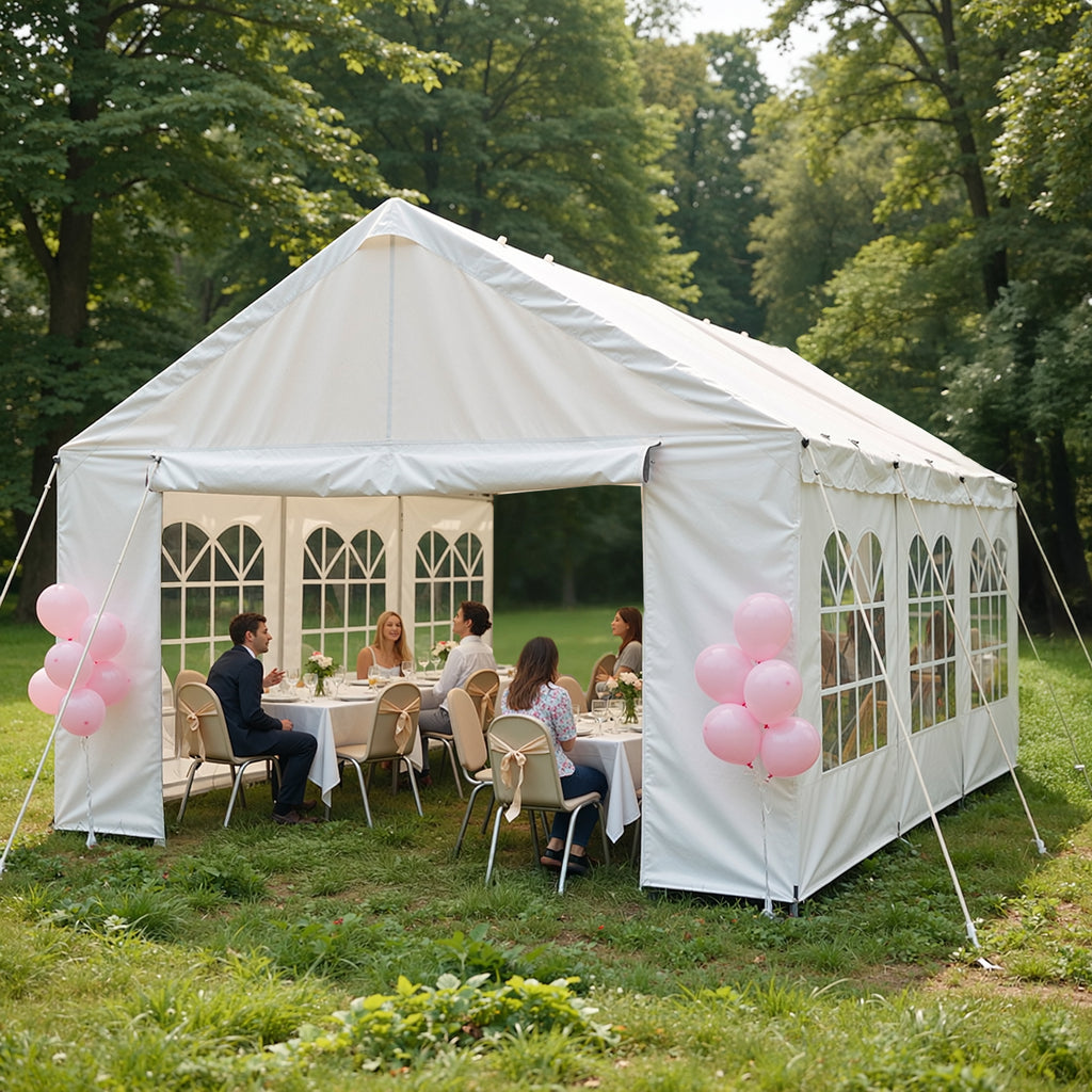 10'x20' Carport Car Canopy Party Tent Outdoor Gazebo with Removable Sidewalls Outdoor Gazebo Commercial Tents for Parties Wedding BBQ