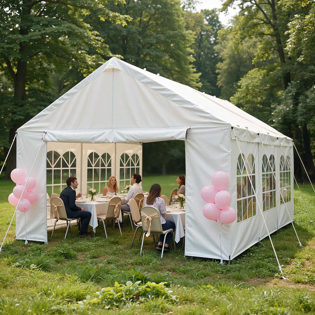 10'x20' Carport Car Canopy Party Tent Outdoor Gazebo with Removable Sidewalls Outdoor Gazebo Commercial Tents for Parties Wedding BBQ