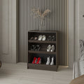 FM FURNITURE Oatman Shoe Rack with Open Storage, Wengue