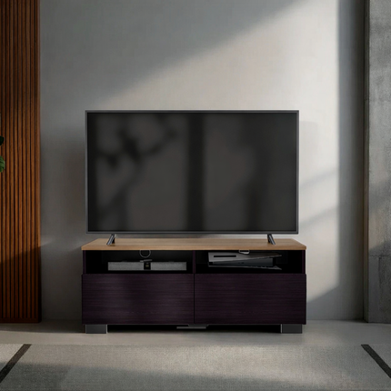 Tanner TV Stand, Natural and Black, Living Room