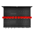 Pegboard Wall Organizer,48 x 36 inch Garage Storage Pegboard ,Metal Peg Board with Hooks & Storage Bins, Tool Panel Organizer
