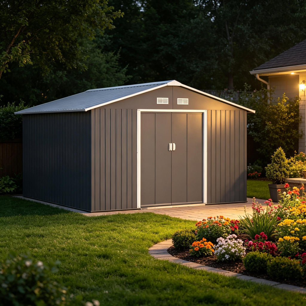 Outdoor Storage Shed,Backyard Tools Storage Shed,Garden Metal Shed