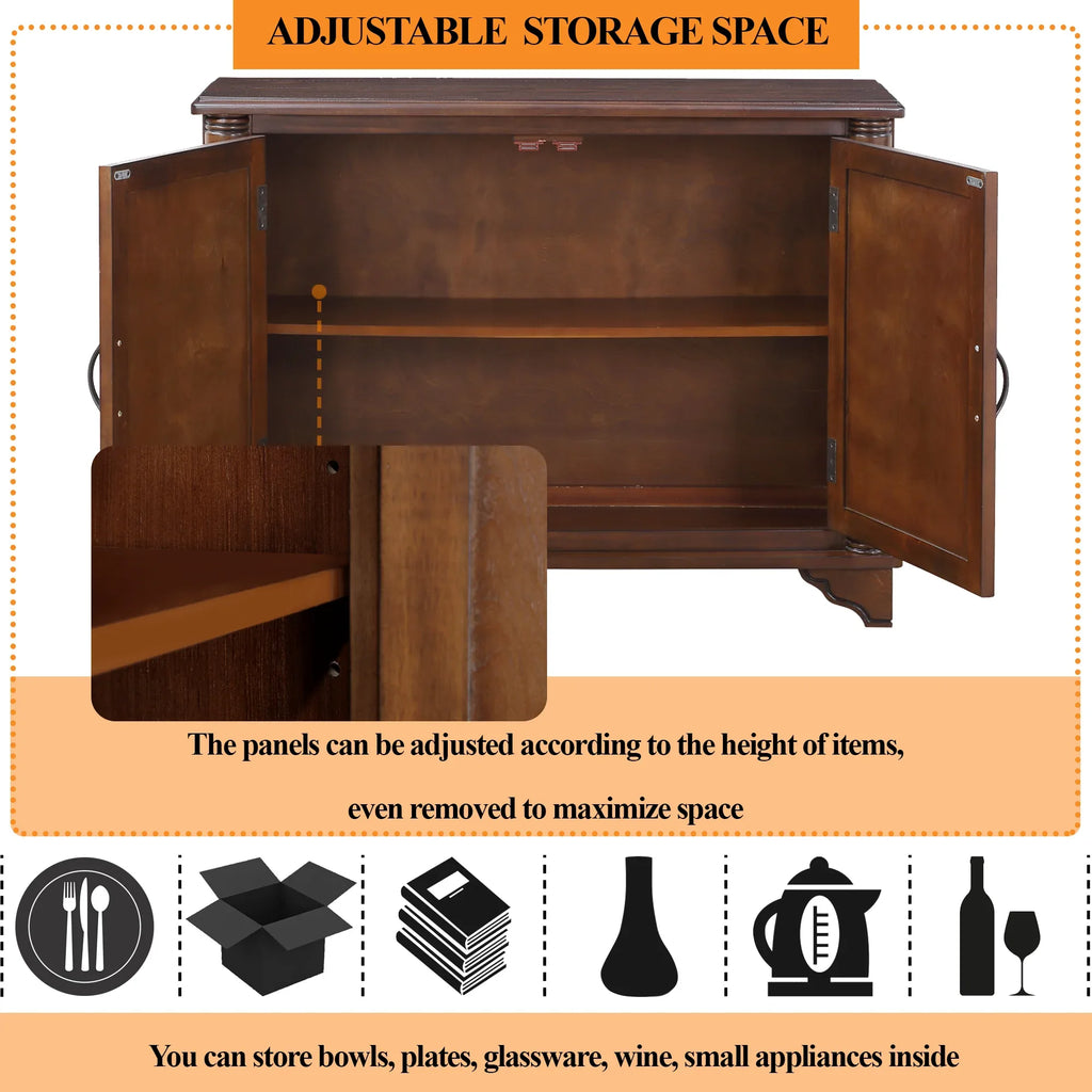 40' Console Table with Storage Shelf, Retro Entryway Table with Adjustable Storage Shelf, Sofa Couch Table for Hallway, Entry Way, Living Room, Foyer, Light Espresso - Eloy Royal