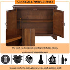 40' Console Table with Storage Shelf, Retro Entryway Table with Adjustable Storage Shelf, Sofa Couch Table for Hallway, Entry Way, Living Room, Foyer, Light Espresso - Eloy Royal