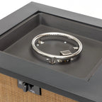 28' Propane Gas Fire Pit Table, 50000 BTU Square Steel Fire Pit for Outside Patio Deck Garden Courtyard -Brown - Eloy Royal