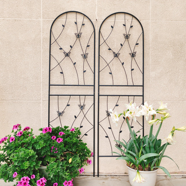 2 Pack Metal Garden Trellis 71 in x 19.7 in Rustproof Trellis