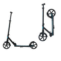 Kick Scooter for Kids Ages 8+, Teens & Adults, 2-Wheel Toddler Scooter with Adjustable Height Handlebar, Wide Anti-Slip Deck, Foldable Lightweight for Boys & Girls up to 220 lbs, Black + Blue