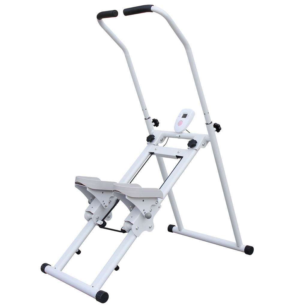 Stair Stepper Folding Vertical Cardio Exercise Climber Stair-Master for Exercise at Home Full Body Workout Machine with Handlebar