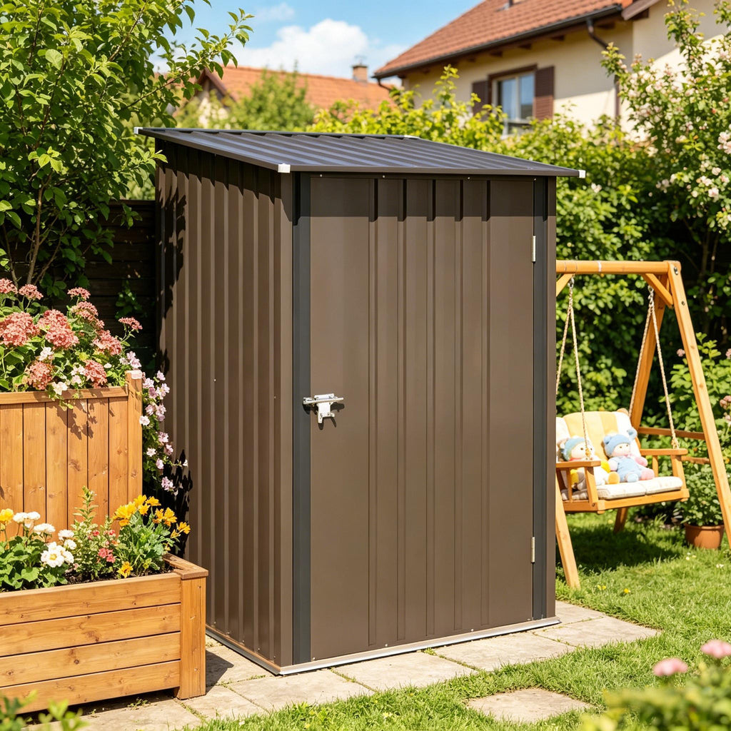 Outdoor Shed,Lockable Tool Shed,Small Shed,Metal Garden Shed