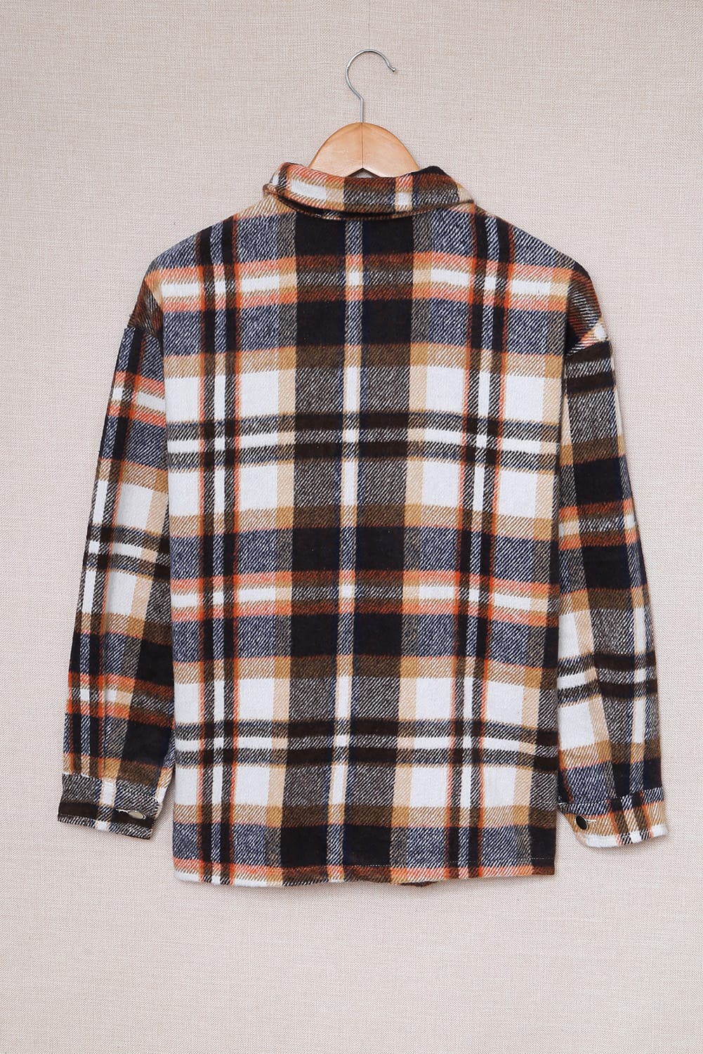 Multicolor Plaid Casual Button Up Flannel Shacket - Eloy Royal