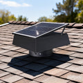 12 Inch Trapezoidal Adjustable Solar Roof Vent Fan,40W Dual Power Attic Exhaust Fan with 3-Speed Remote & 25°C Auto Start,1200 CFM,MPPT Controlle Solar Ventilator for Attic Garage Greenhouse Warehouse