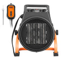 Greenhouse Heater, 1500W Electric PTC Space Heater with Thermostat, Fan, Low & High Heat Modes, 15° Adjustable Angle, Overheat Protection, for Grow Tent, Greenhouse, Flower Room, Home Office