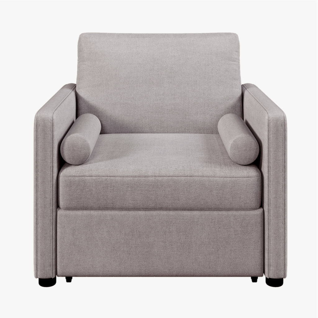 Delmont 3-in-1 Convertible Sleeper Chair, Tan Linen