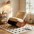 Comfortable Glider Rocking Chair, High-Quality Upholstery Glider Chair, Solid Wood Frame, Perfect for Multiple Settings Accent Reading Chair for Bedroom,Living Room