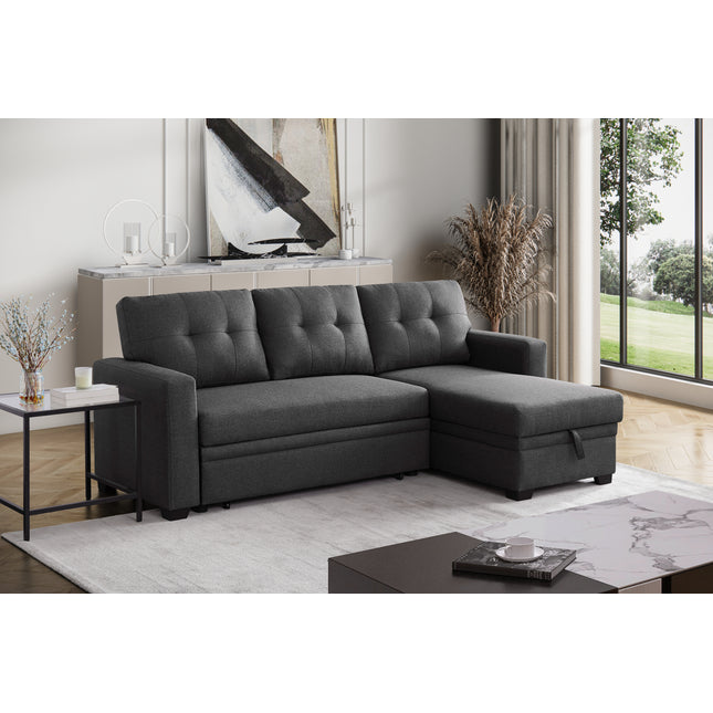 Replacement Convertible Upholstered Sectional Sofa with Pull-out Chaise