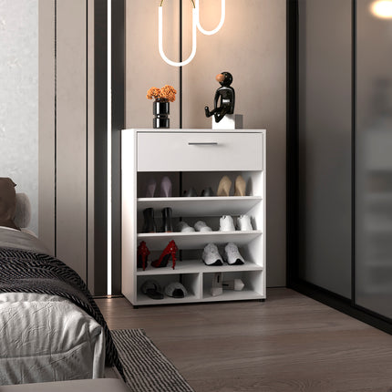 Shoe Rack, 1 Door, 4 Legs, 5 Shelves