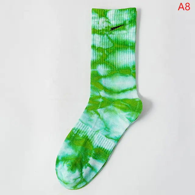 Women Tie-dye Middle Tube Socks - Eloy Royal