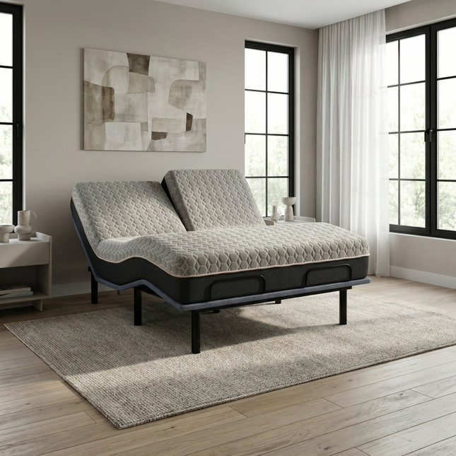 Copper Infused Hybrid 12 Inch Soft Memory Foam Split Top Queen Mattress - Made in the USA