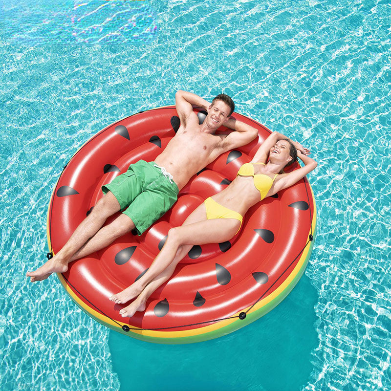 Big Watermelon Floating Island Water Inflatable Swimming Row