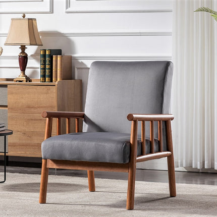 25'' Wide Classic Mid-Century Modern Arm Chair, Grey