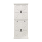71' Kitchen Pantry Storage Cabinet with 4 Doors(2Doors with Racks),1 Drawer, 2 Adjustable Shelves, Freestanding Cupboard for Kitchen, Dining Room and Living Room-White - Eloy Royal