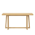 59.84'' Console Table, Stylish Rectangular Entryway Table, Outdoor Console Table for Patio, Sturdy Construction Hall Table, Sofa Table for Hallway, Living Room, Bed Room and Patio,Wood color, Natural