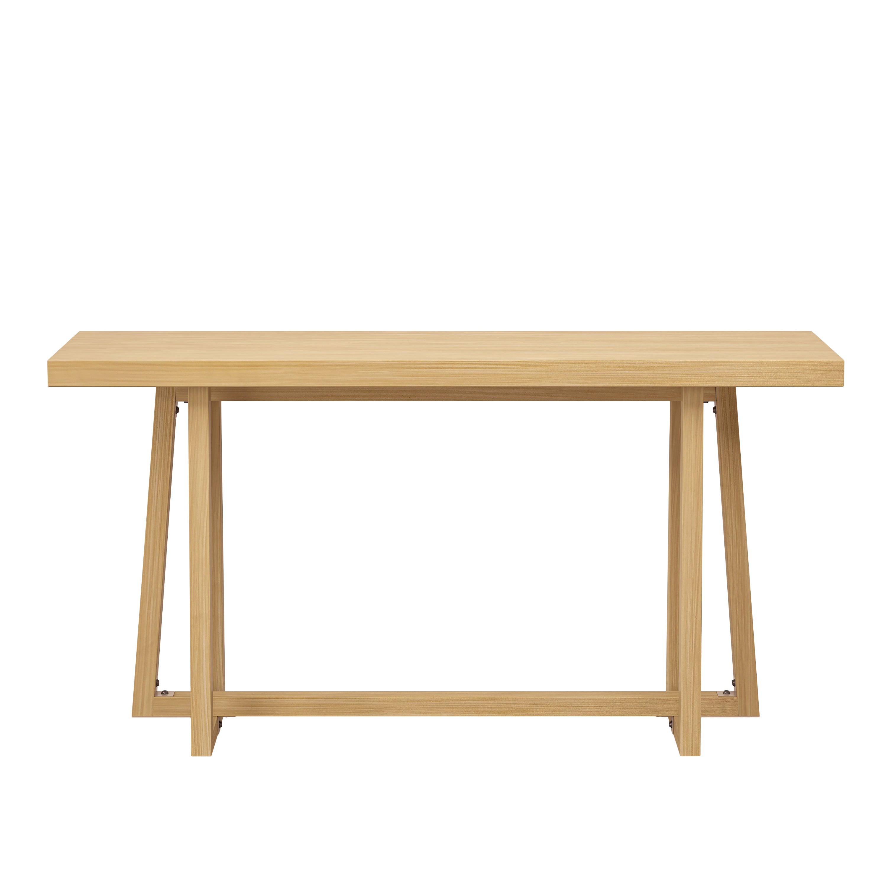 59.84'' Console Table, Stylish Rectangular Entryway Table, Outdoor Console Table for Patio, Sturdy Construction Hall Table, Sofa Table for Hallway, Living Room, Bed Room and Patio,Wood color, Natural