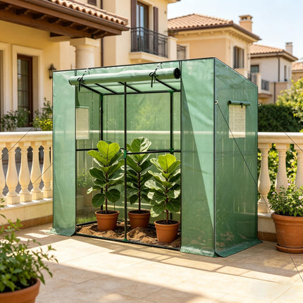 Small Greenhouse,Outdoor Small Greenhouse with Roll-up Door,Portable Greenhouse,Walk-in Greenhouse