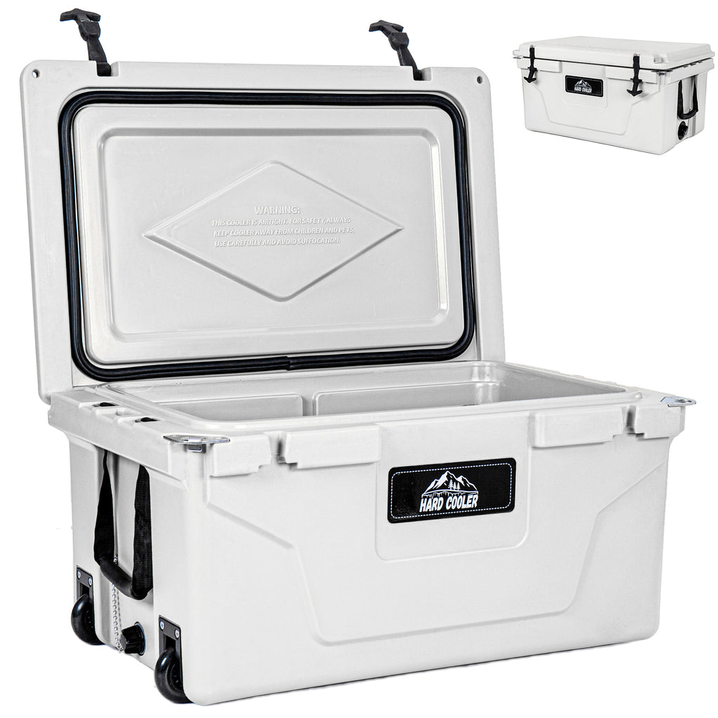 White outdoor Camping Picnic Fishing portable cooler 65QT Portable Insulated Cooler Box